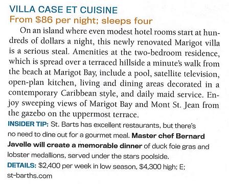 Villa Case et Cuisine is an island bargain according to Caribbean Travel & Life